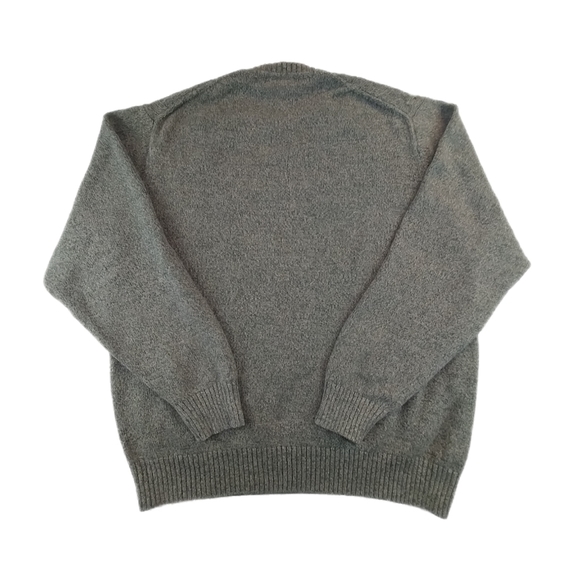 Vintage Geoffrey Beene Men's XXL Olive Crew Neck Sweater 100% Cotton Hong Kong - Picture 3 of 6